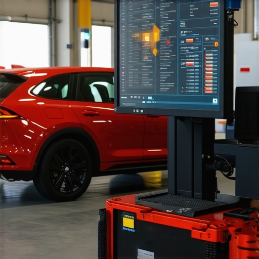 Modern AI-powered vehicle diagnostic interface analyzing car sensor data