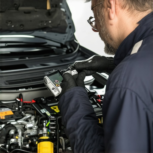 Advanced Transmission Diagnostics and Repair Technician using modern diagnostic tools on vehicle transmission