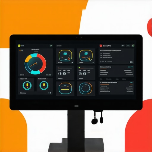 Modern automotive diagnostic screen displaying data analytics and vehicle info