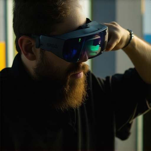 AR-assisted Transmission Repair Technician wearing AR glasses performing transmission diagnostics