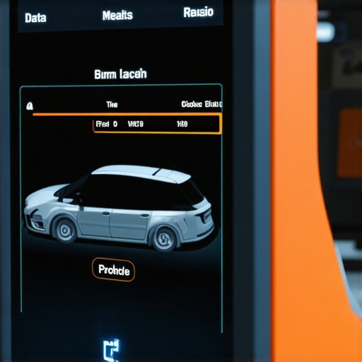 Automotive technician using a digital diagnostic tool to analyze transmission systems