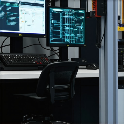 Automotive technician using AI diagnostic tools in a professional workshop