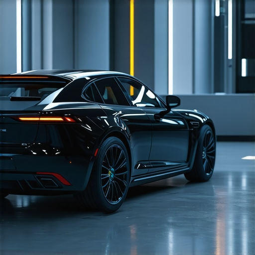 Next-Gen Auto Diagnostics Lab High-tech automotive diagnostics with AI and robotic systems