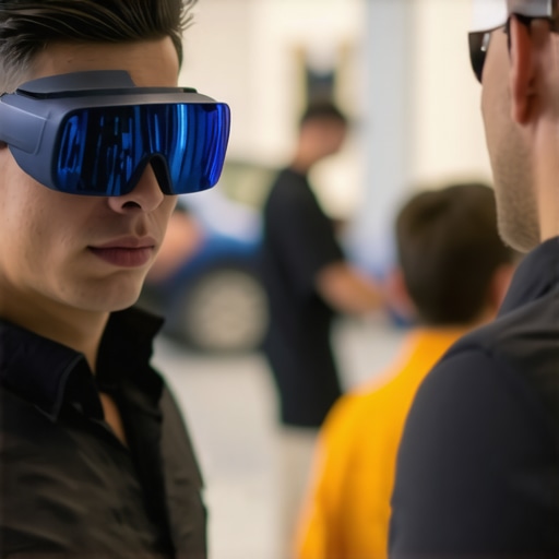Technicians utilizing augmented reality glasses and IoT sensors for vehicle diagnostics