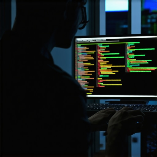 Decoding Encrypted Transmission Signals Technician using advanced protocol analysis tools to access encrypted vehicle transmission data