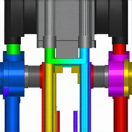 Virtual model of a vehicle's transmission system displayed on computer screen