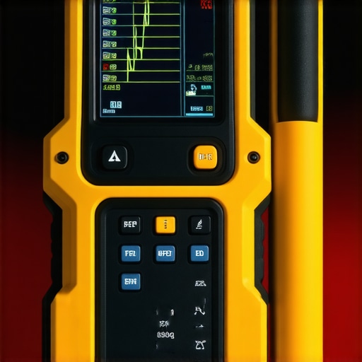 Technician using advanced diagnostic equipment on a hybrid vehicle's transmission system