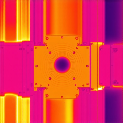 Thermal imaging scan showing hotspots within a vehicle transmission