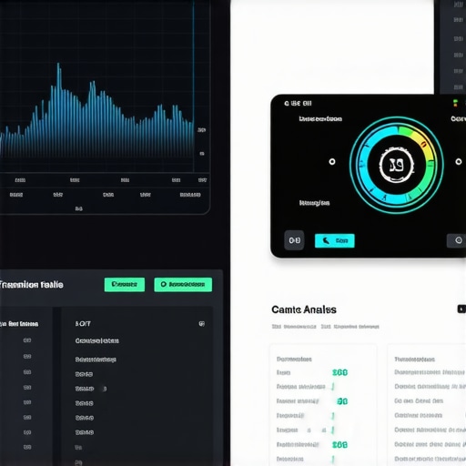 AI-enhanced Transmission Diagnostics Close-up of a technician's hand interacting with a modern automotive diagnostic screen showcasing transmission sensor data.