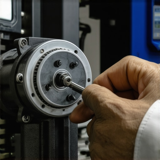 Advanced Transmission Sensor Calibration Scene Technician calibrating vehicle transmission sensors using specialized diagnostic tools in a high-tech garage.