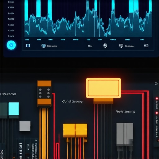 A detailed illustration of vehicle transmission sensors linked to a digital diagnostic dashboard showing complex data streams.