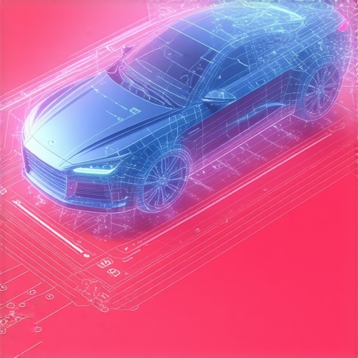 A conceptual illustration showing a transmission system enhanced with AI sensors and augmented reality overlay.