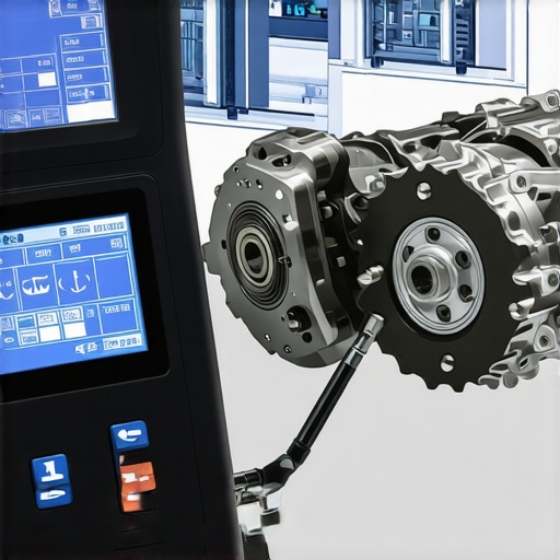 Advanced Transmission Diagnostics Automotive technician using digital diagnostic tools on vehicle transmission system