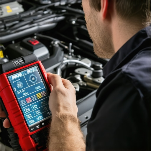 Mechanic utilizing cutting-edge diagnostic equipment on a 2026 vehicle transmission system