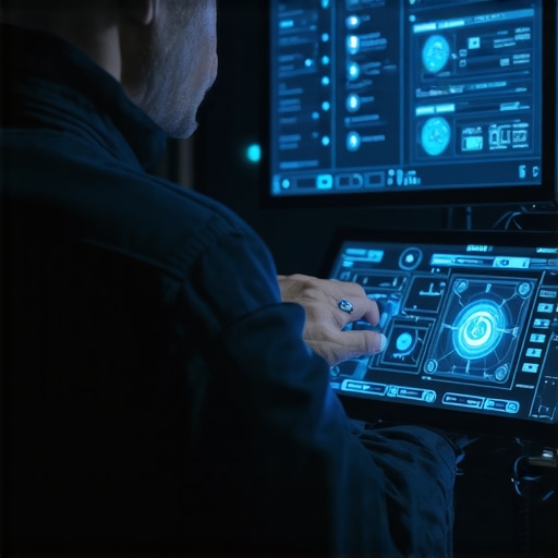 Technician navigating advanced diagnostic menus on a modern vehicle computer