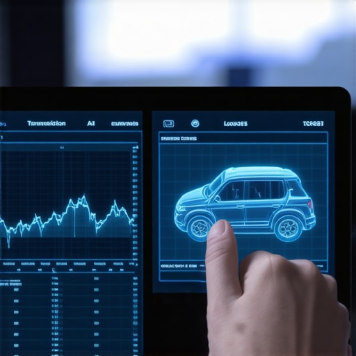 Computer screen showing transmission data analysis and predictive failure alerts