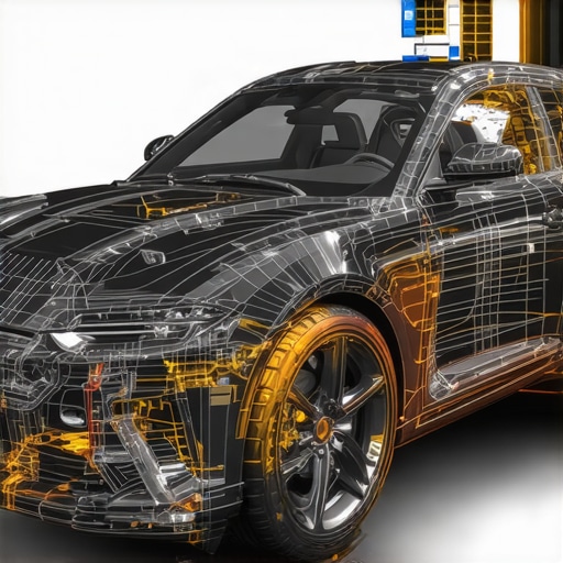 A modern vehicle diagnostic device showing spectral analysis and AI diagnostics for transmission health