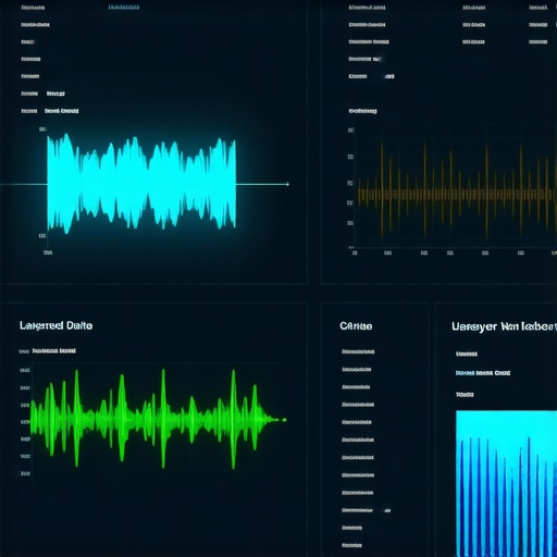 A detailed digital display of layered vehicle communication signals used in diagnostics.