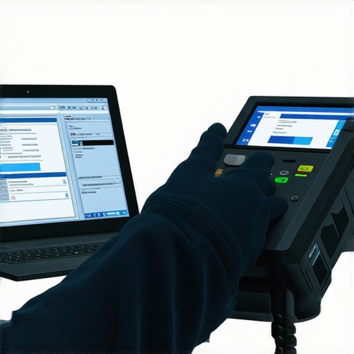 A technician using a high-tech diagnostic system connected to a modern vehicle