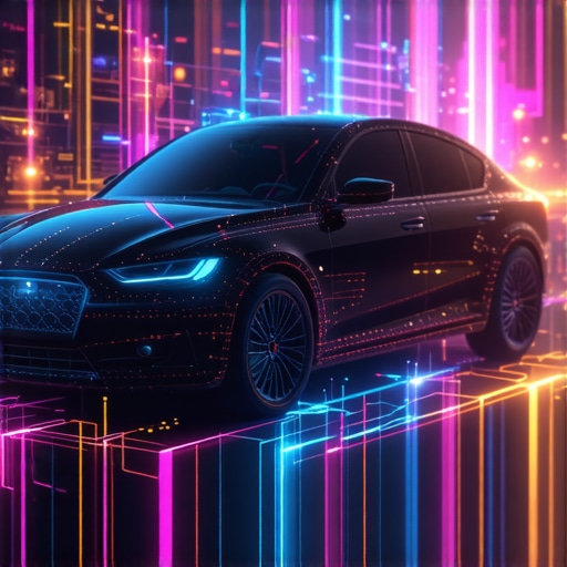 A visual representation of interconnected vehicle sensors and data streams in advanced diagnostics.