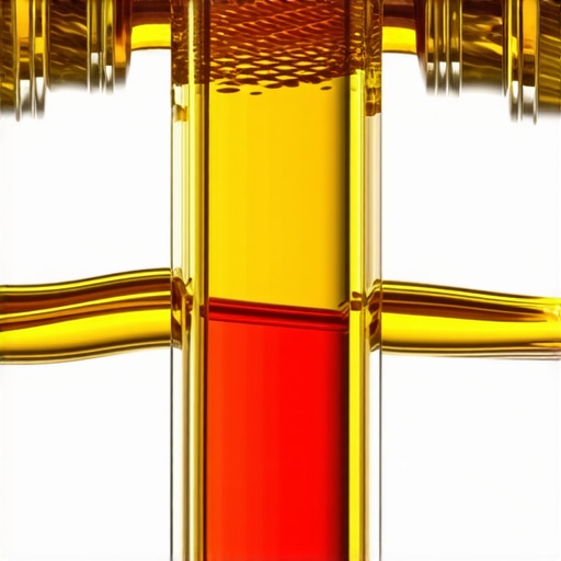 Detailed image showing hydraulic channels in a transmission system with fluid flow visualization