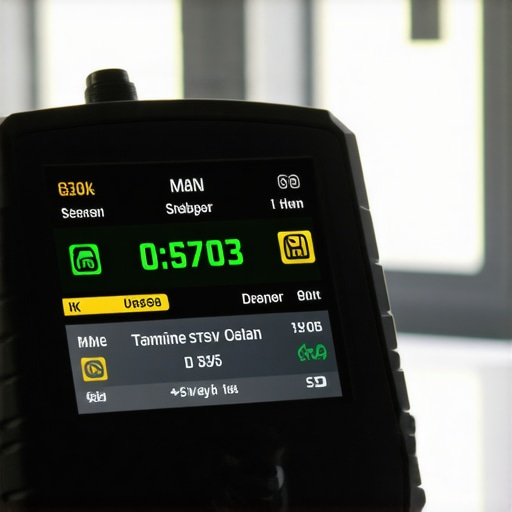 High-tech diagnostic interface monitoring engine sensors in real-time