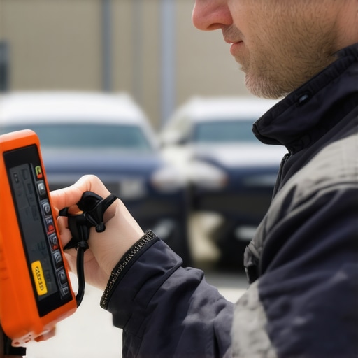 Enhanced Cold Climate Vehicle Diagnostics Technician using diagnostic equipment to analyze transmission sensors in cold weather