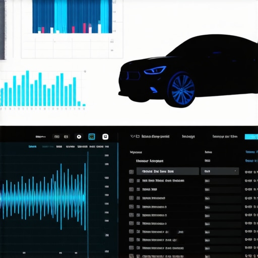 Next-Generation Vehicle Diagnostic Dashboard Digital display showing complex vehicle sensor data and analytics