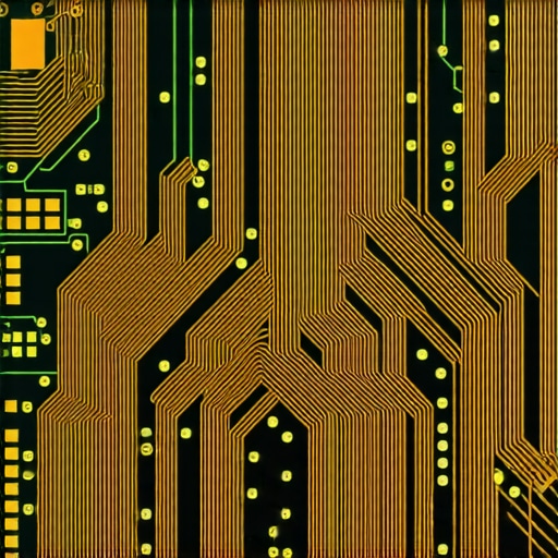 Advanced Automotive Circuit Board Analysis Close-up of an automotive electronic control unit showing intricate circuitry and micro-components.