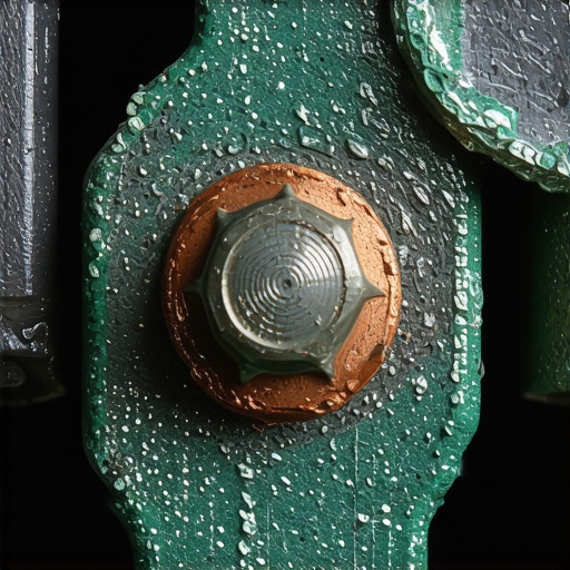 Automotive Ground Wire Corrosion Macro Close-up view of electrical corrosion on a vehicle frame ground wire caused by moisture and environmental exposure.