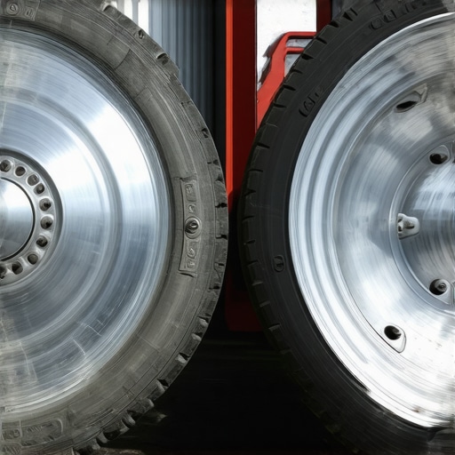 Billet vs Cast Compressor Wheel Comparison Close-up comparison of a precision-machined billet turbo compressor wheel and a standard cast aluminum wheel.