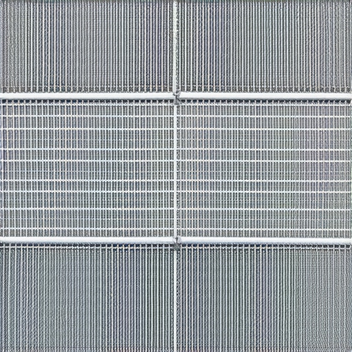 Close-up of automotive radiator and air conditioning condenser fins showing heat exchange structure.