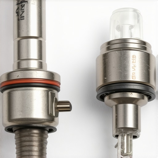 Comparison of clean versus fouled oxygen sensor Close-up of a dirty oxygen sensor showing carbon and silica deposits that cause slow response times