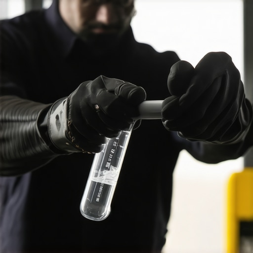 Conducting a Critical Fuel Volume Flow Test Professional mechanic performing a fuel volume flow test using a measuring beaker