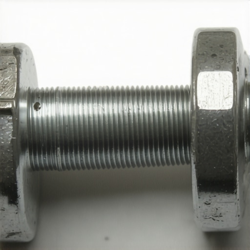 Close up comparison of a rusted brake slide pin and a new corrosion-resistant pin