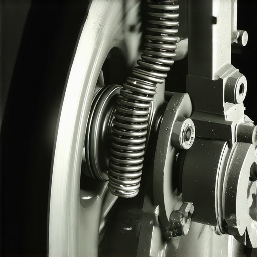 Internal view of a vehicle's drum brake system highlighting springs and adjustment hardware.