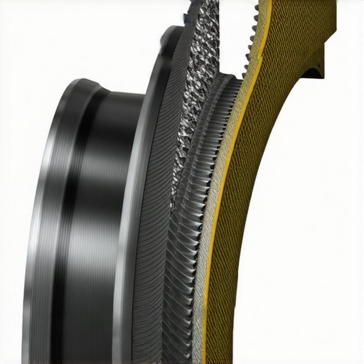 Detailed View of Bearing Spalling Failure Cross-section of a damaged wheel bearing raceway showing metal spalling.