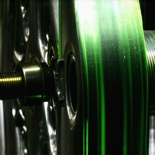 Dye penetrant inspection on a wheel stud for micro-fractures