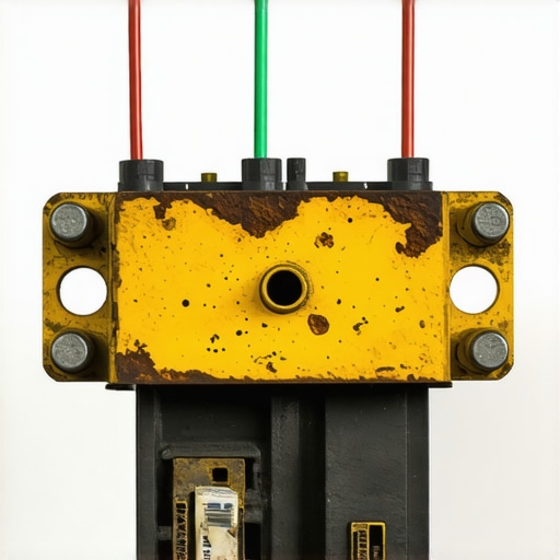 Diagnosing Heat Damage on a Fuel Pump Driver Module Close-up of a damaged automotive fuel pump driver module with burnt electrical connections.