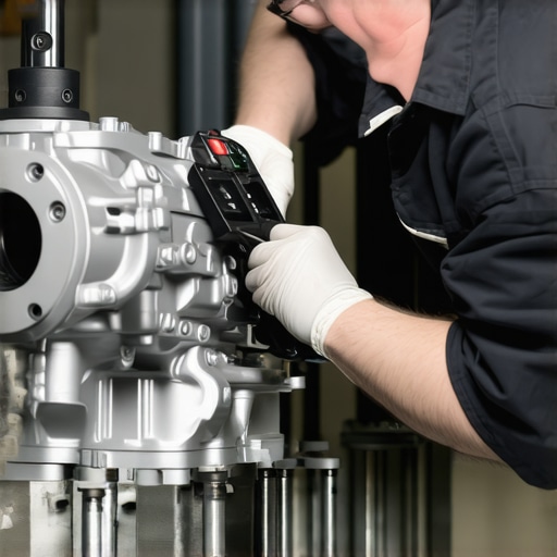 Diagnostic Testing of Transmission Valve Body Technician performing a vacuum test on an automatic transmission valve body to check for internal leaks.