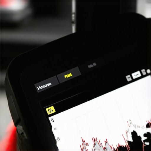 Digital diagnostic reading of fuel tank pressure during fueling Automotive technician analyzing FTP sensor data on a diagnostic scanner tablet