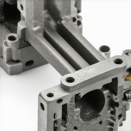 Disassembled Automatic Transmission Valve Body with Burnt Fluid Deposits Close-up of a transmission valve body showing channels and dirty fluid residue