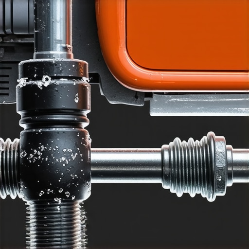 Frozen Suspension Components Impacting Steering Close up of a car's lower ball joint and tie rod showing ice and rust in winter conditions.