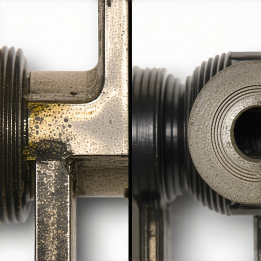 GDI Intake Valve Carbon Buildup Comparison Close-up of carbon deposits on intake valves causing engine airflow issues