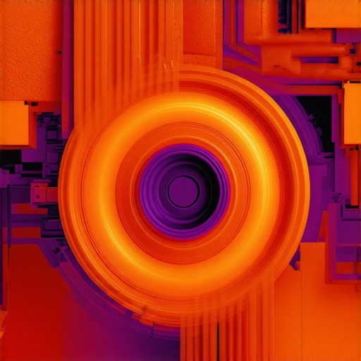 Thermal image showing excessive heat generated by a failing car wheel bearing.