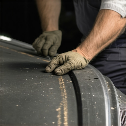 Inspecting Degraded Hood Weather Seals Close up of a cracked rubber seal on a vehicle hood causing aerodynamic lift