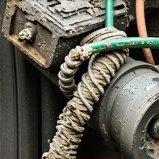Inspecting a Corroded Chassis Ground Wire A detailed view of a corroded engine ground wire that can cause neutral safety switch failure.