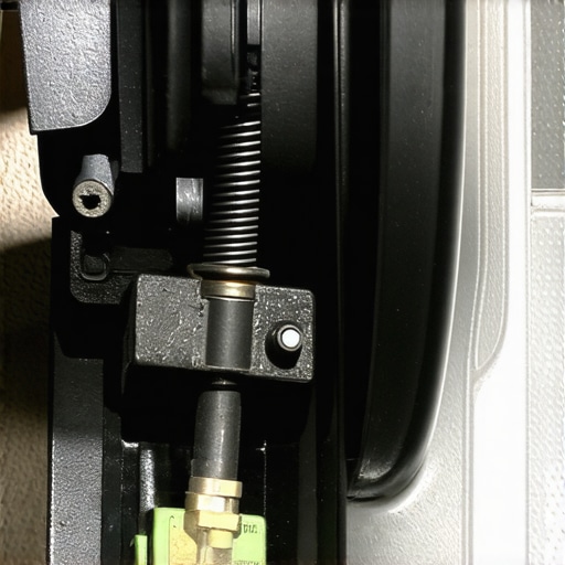 Inspecting the Brake Pedal Return Spring and Switch Detailed view of the mechanical brake pedal assembly and electrical switch under a car dashboard.