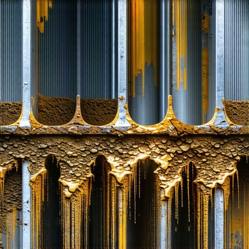 Internal Radiator Scaling and Clogging Visualized Detailed view of radiator core silicate precipitation and scale buildup.