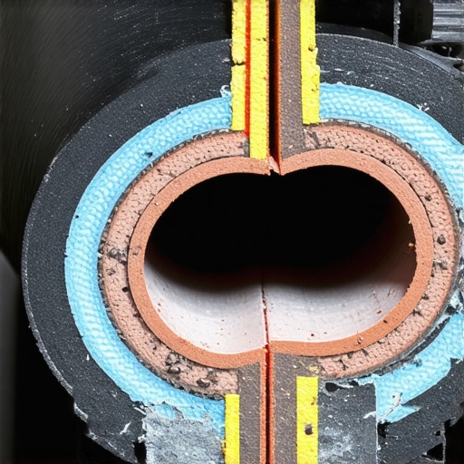 Internal degradation of a power steering high-pressure hose Cross-section of a collapsed internal liner in a hydraulic steering hose causing fluid restriction.